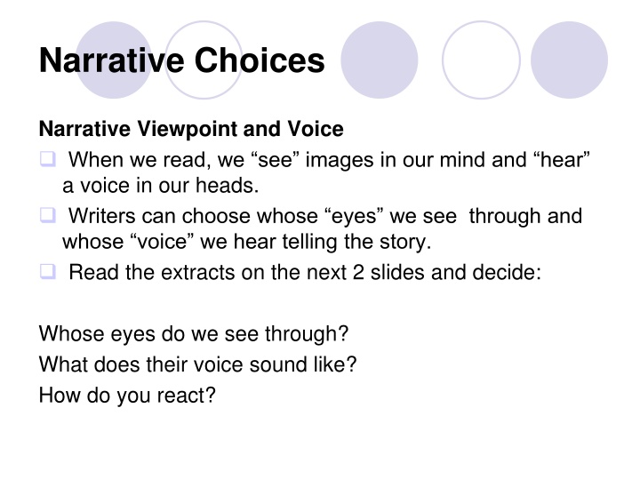 narrative choices