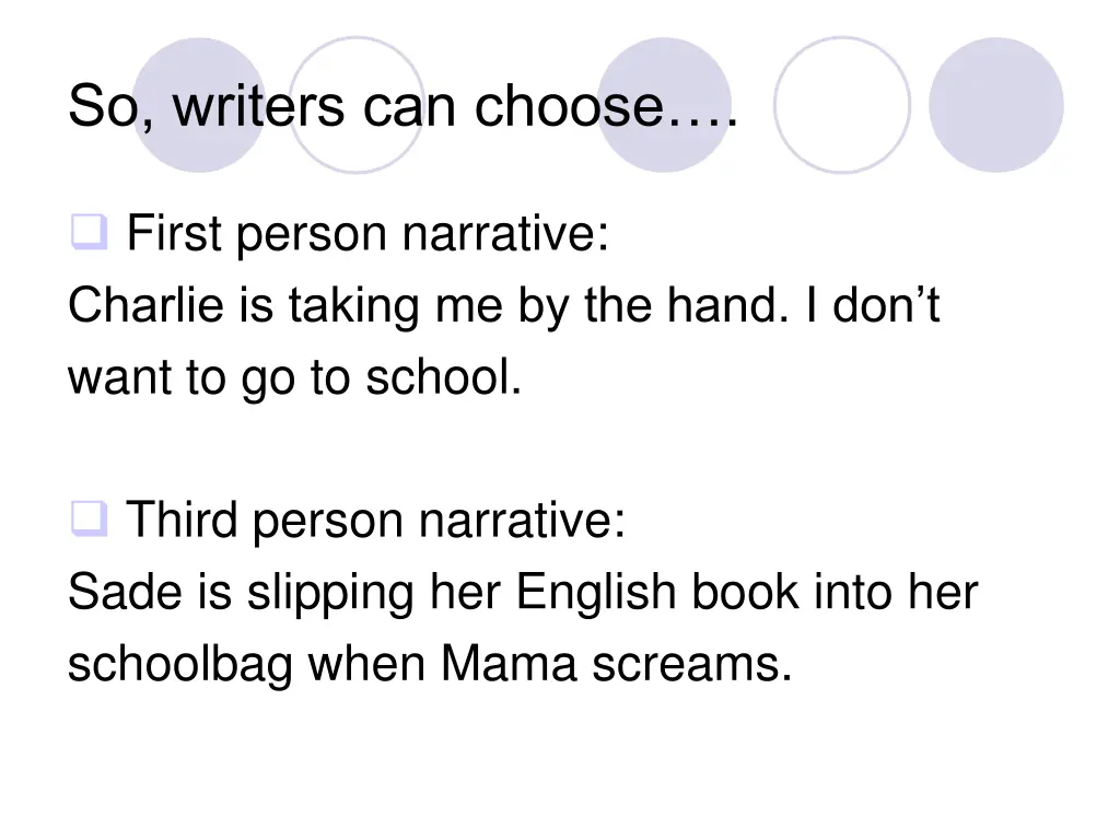 so writers can choose