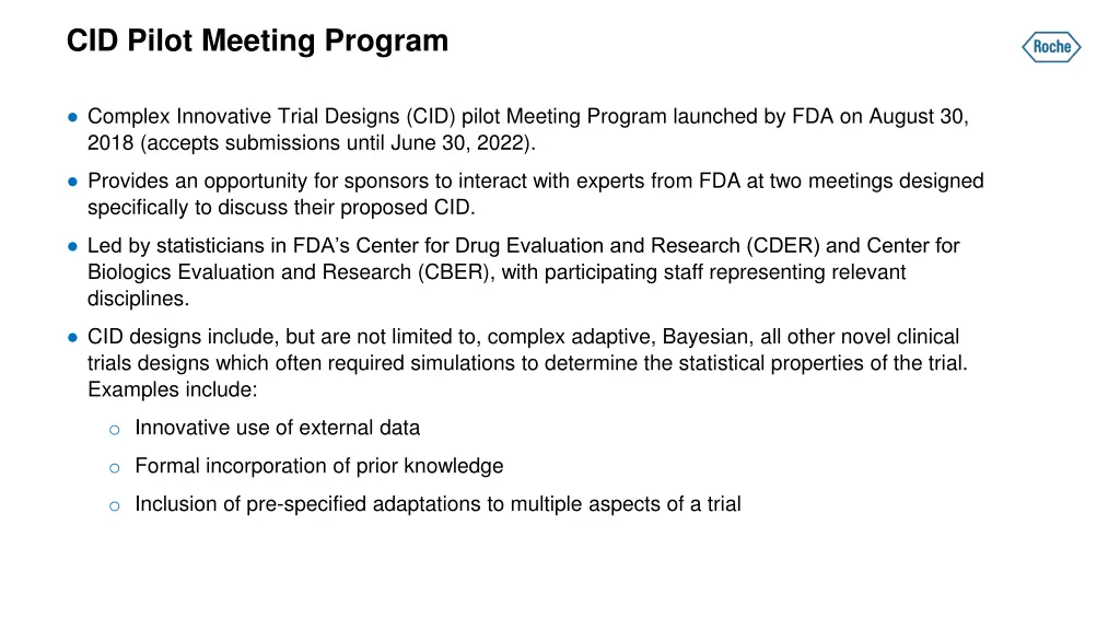 cid pilot meeting program