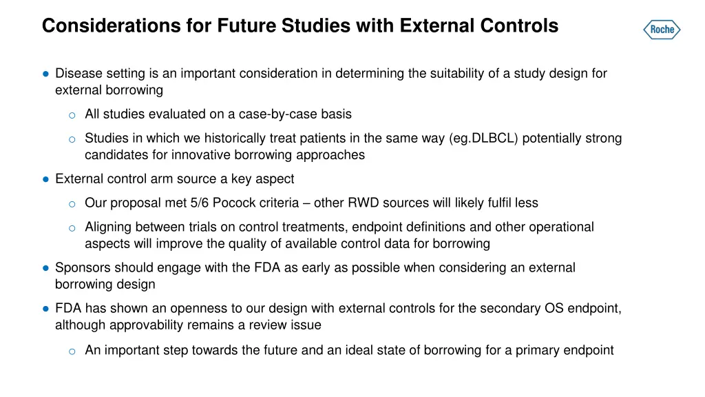 considerations for future studies with external