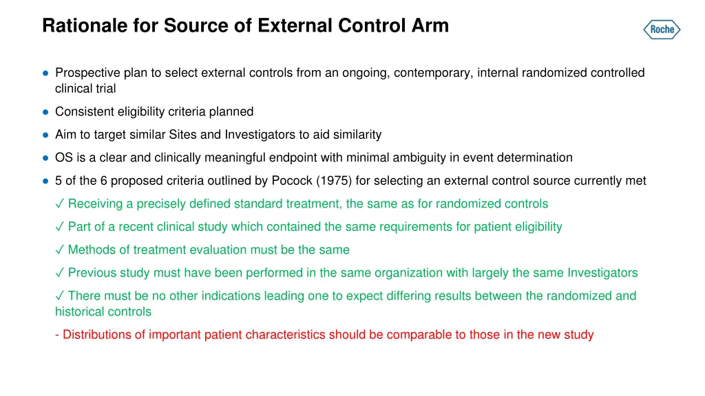 rationale for source of external control arm