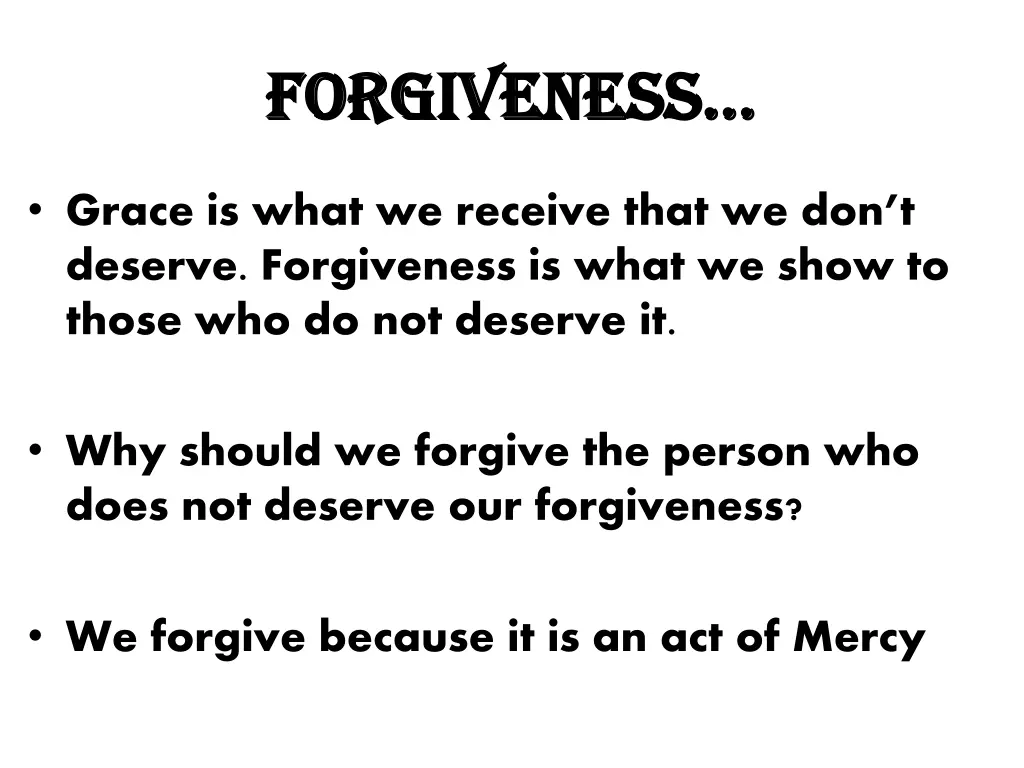 forgiveness forgiveness 2