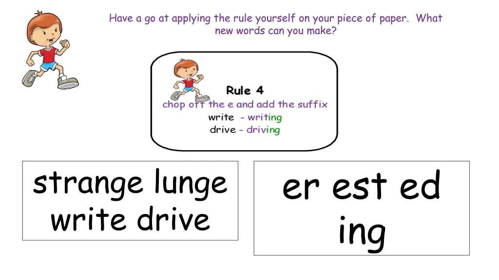 have a go at applying the rule yourself on your