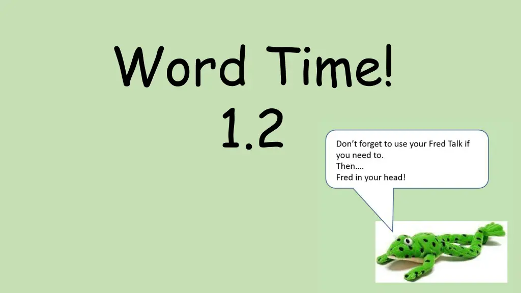 word time 1 2