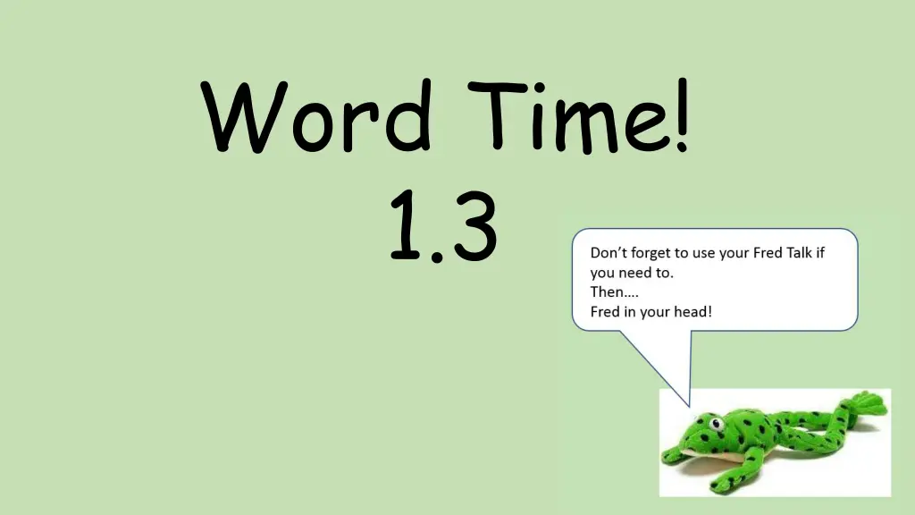 word time 1 3