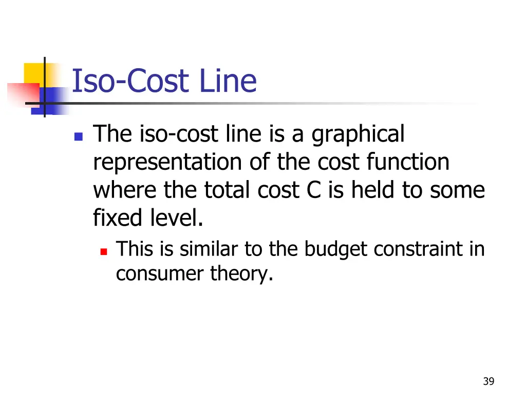 iso cost line
