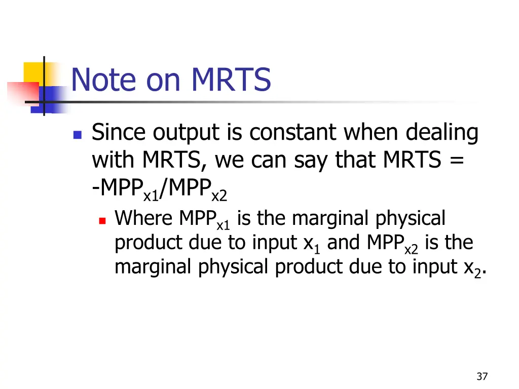 note on mrts