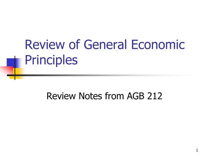 review of general economic principles