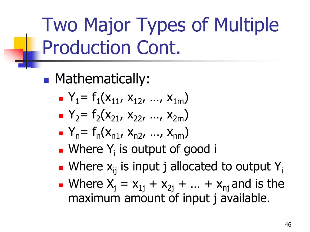 two major types of multiple production cont 1