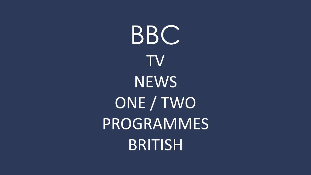 bbc tv news one two programmes british