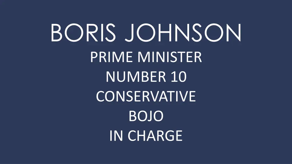 boris johnson prime minister number