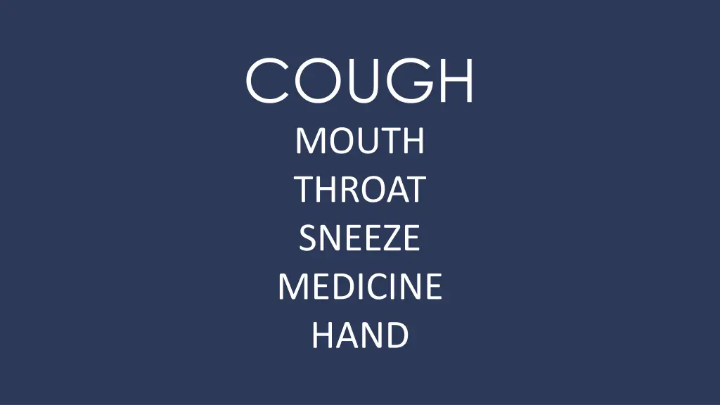 cough mouth throat sneeze medicine hand