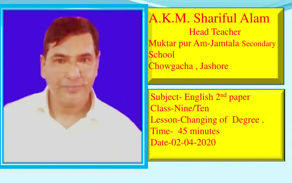 a k m shariful alam head teacher muktar