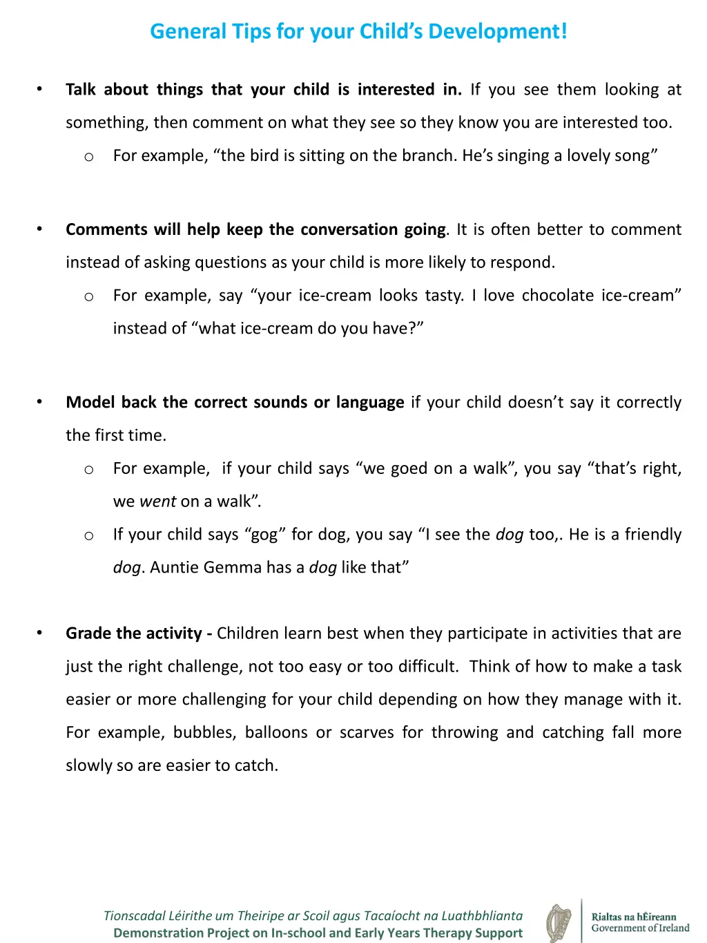 general tips for your child s development 1