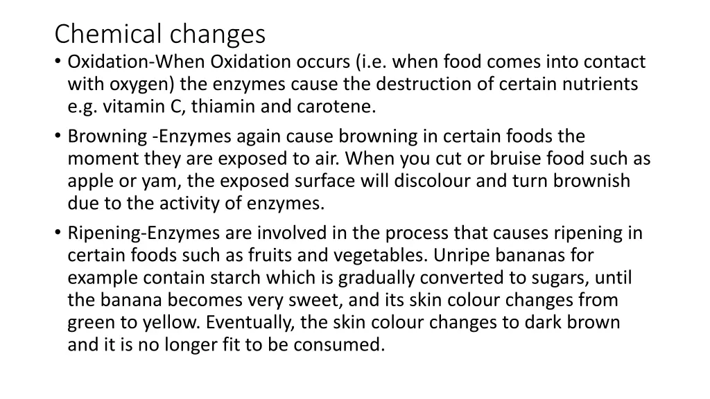 chemical changes oxidation when oxidation occurs