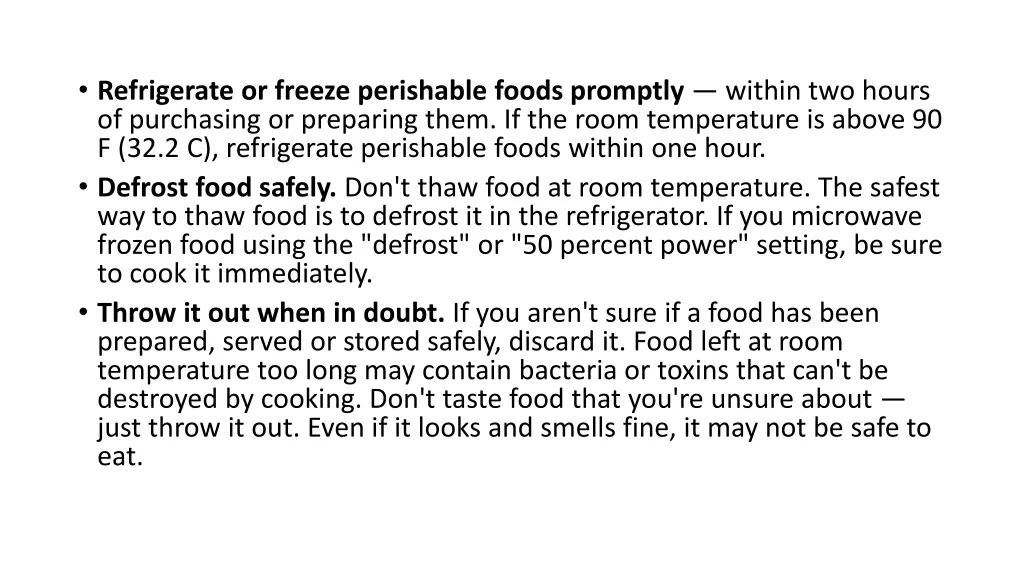 refrigerate or freeze perishable foods promptly