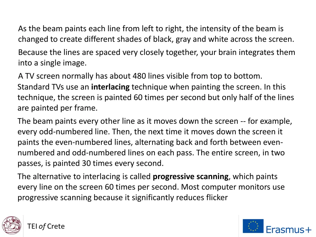 as the beam paints each line from left to right