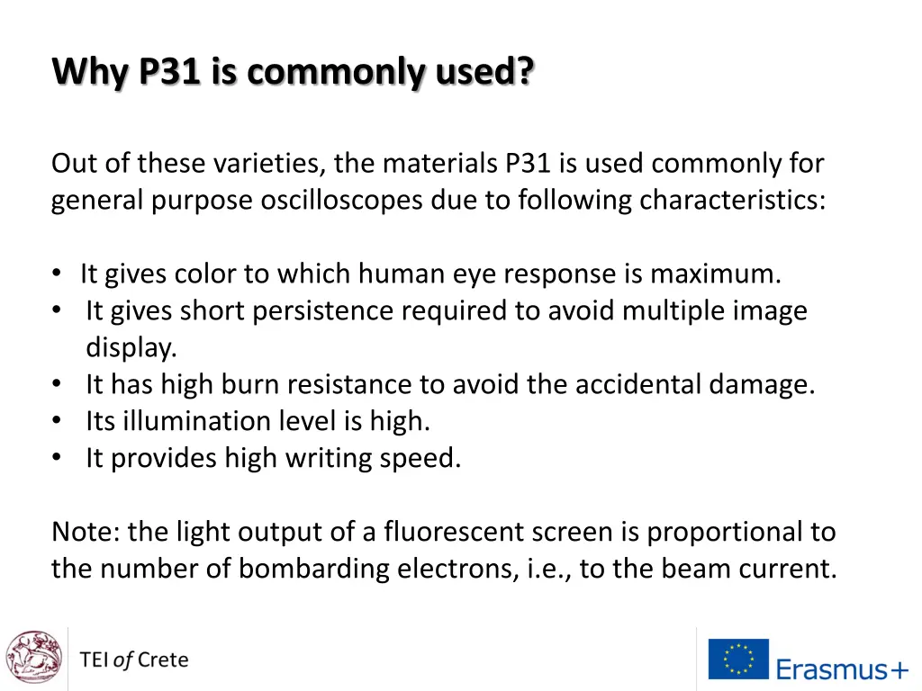 why p31 is commonly used