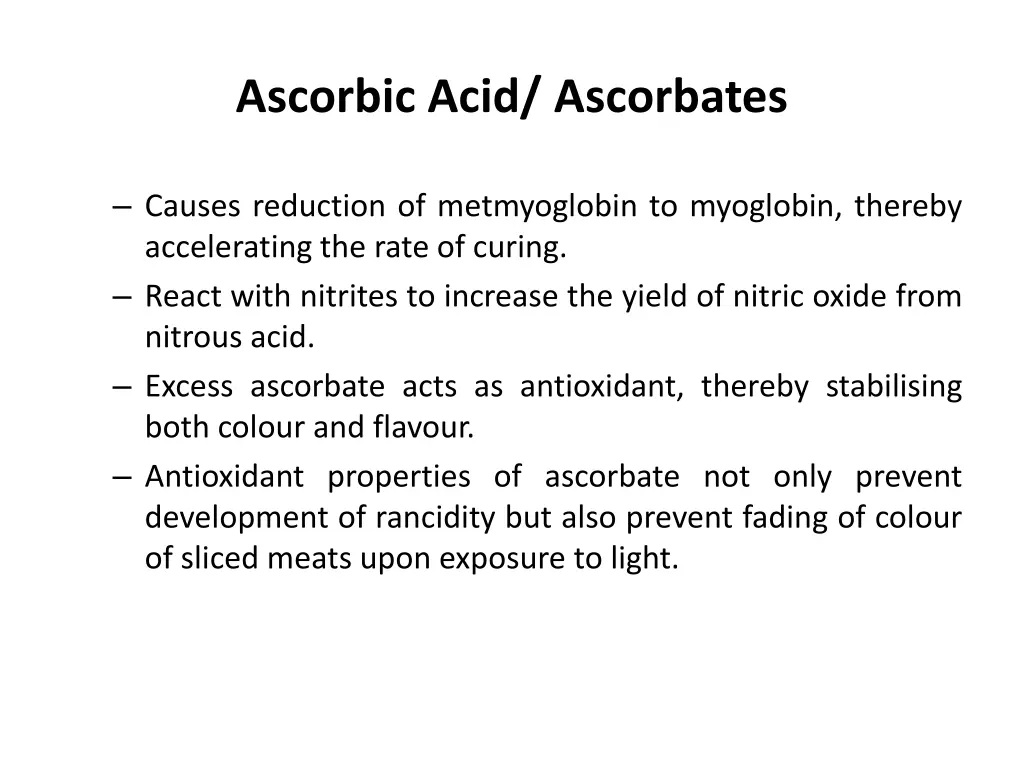 ascorbic acid ascorbates