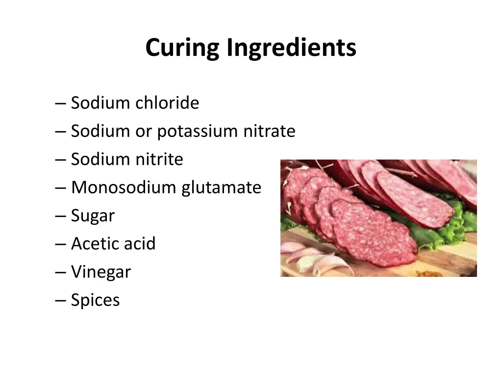 curing ingredients