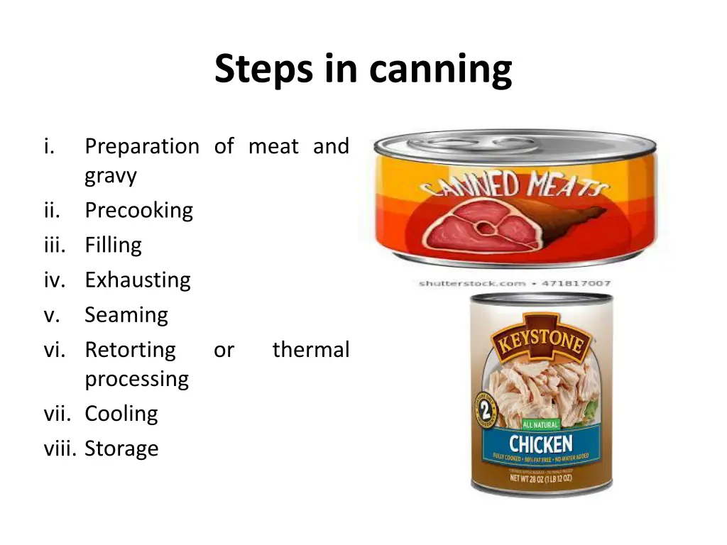 steps in canning