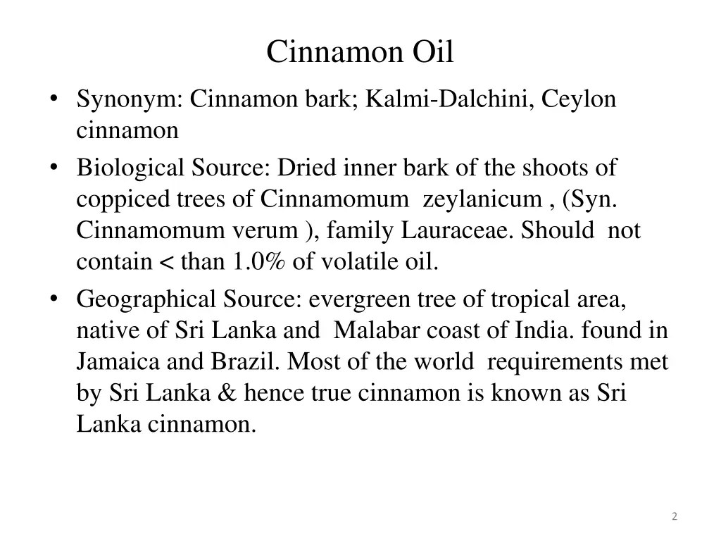 cinnamon oil