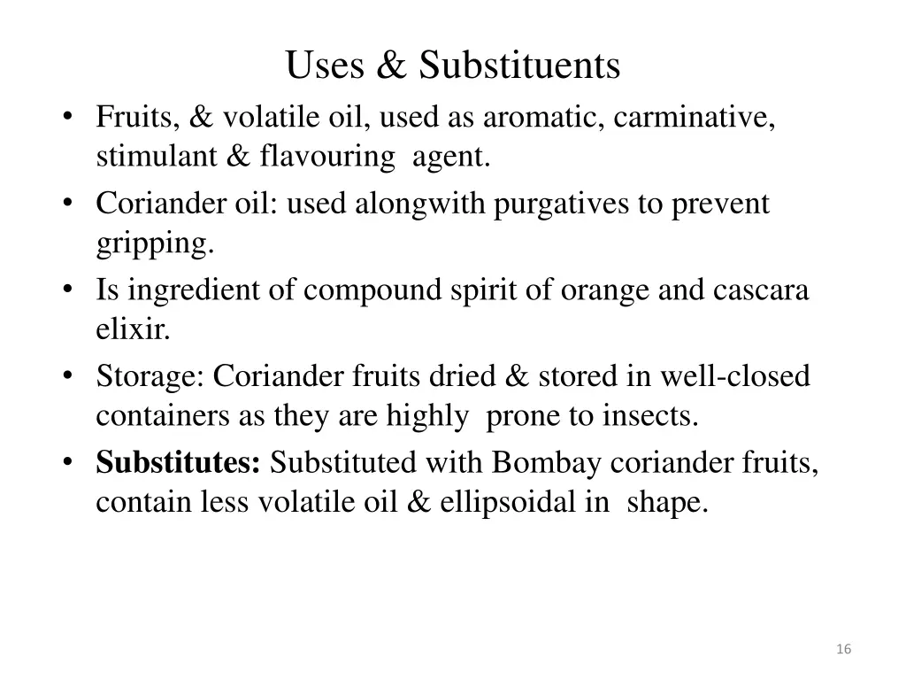 uses substituents