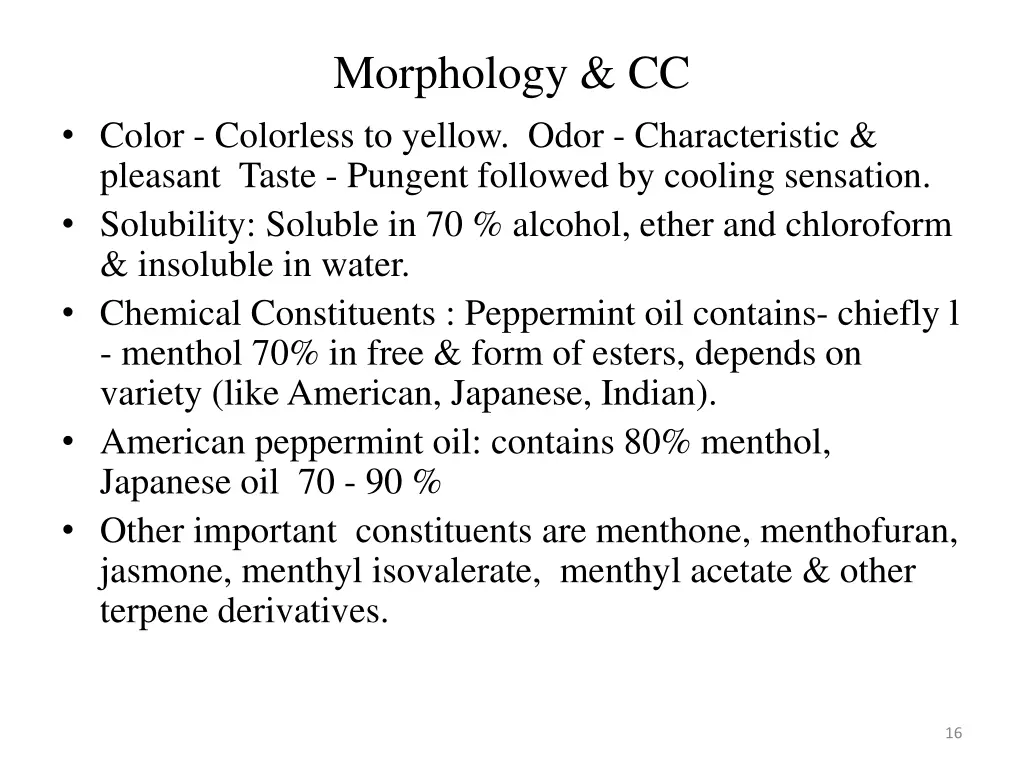 morphology cc