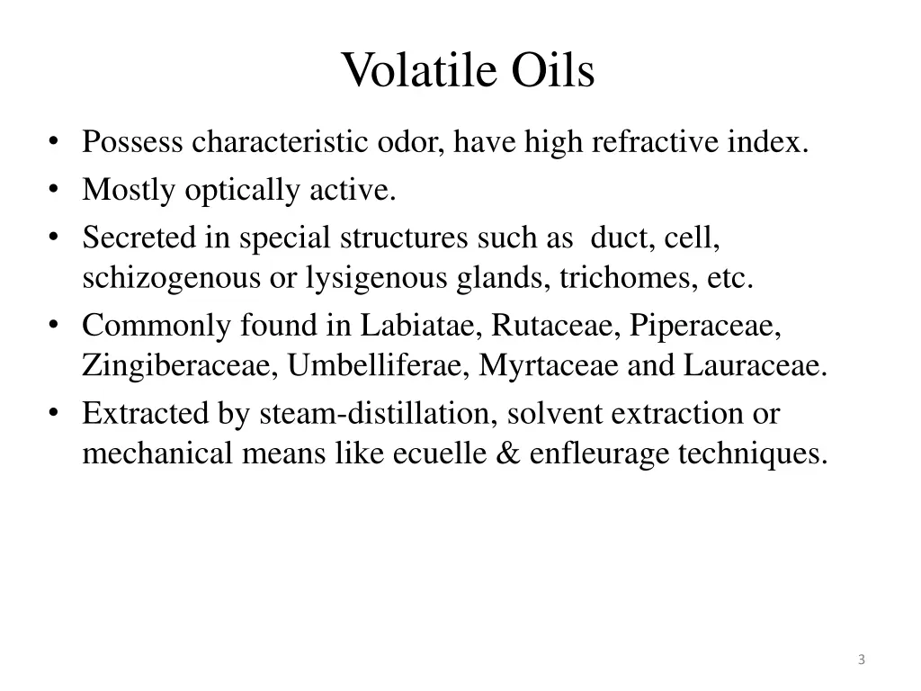 volatile oils 1