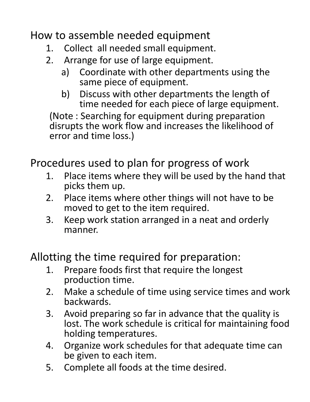 how to assemble needed equipment 1 collect