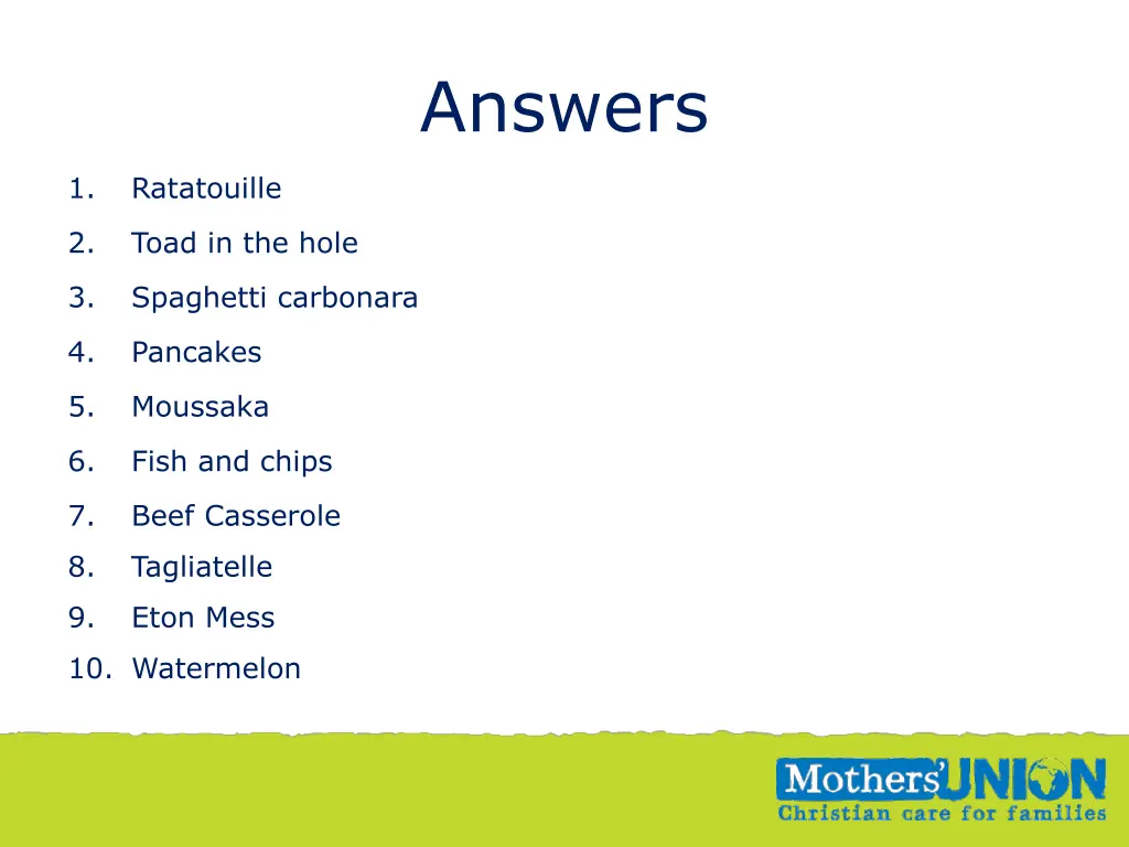 answers 2