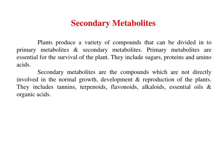 secondary metabolites