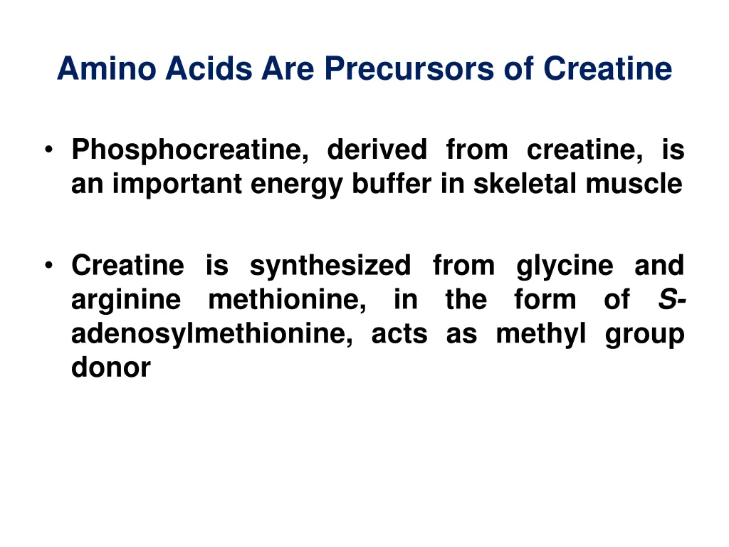 amino acids are precursors of creatine