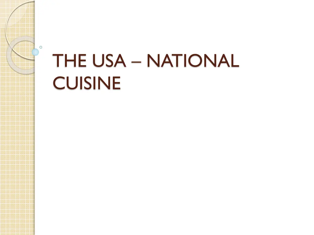 the usa national cuisine