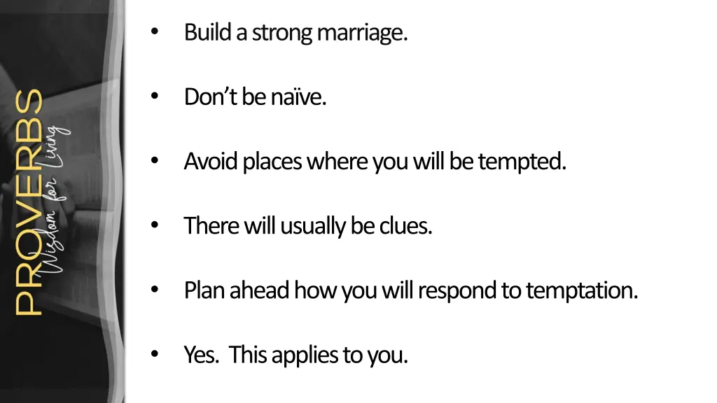 build a strong marriage