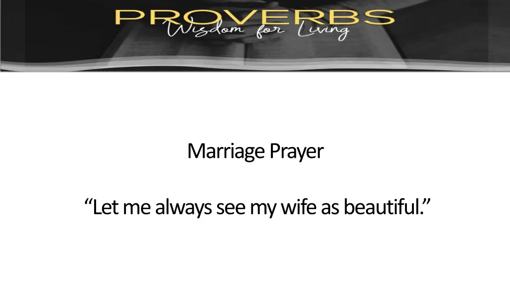 marriage prayer