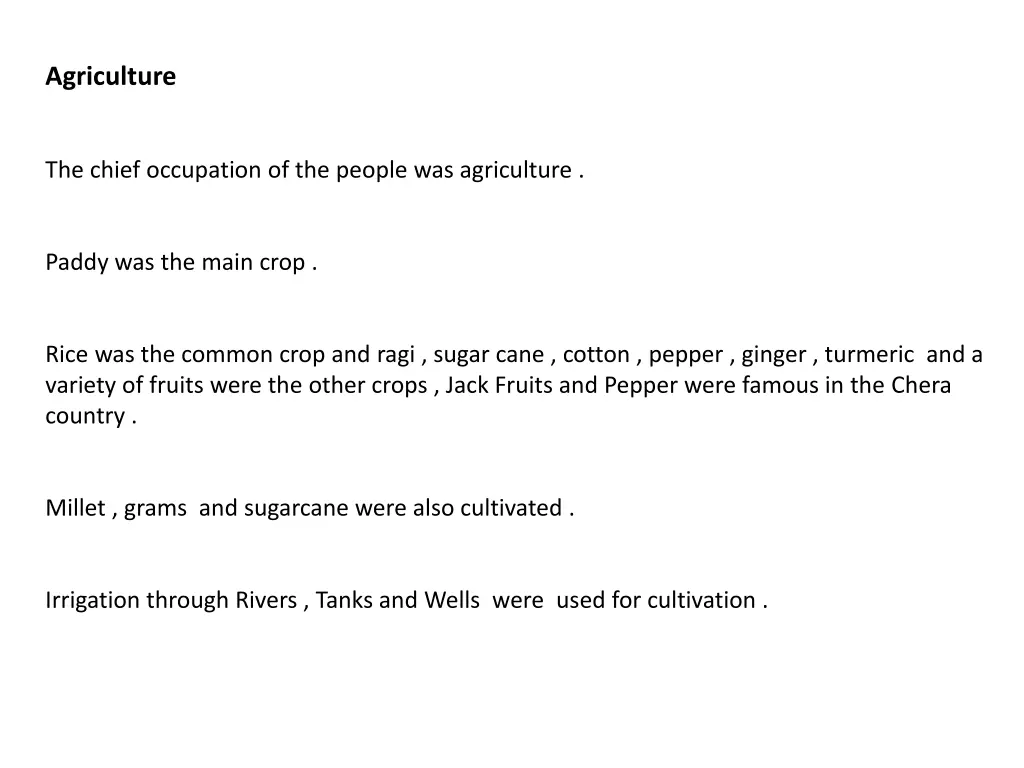 agriculture