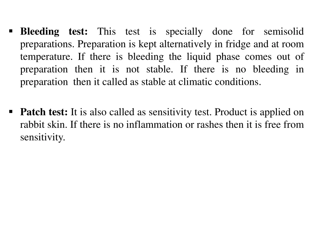 bleeding test this test is specially done