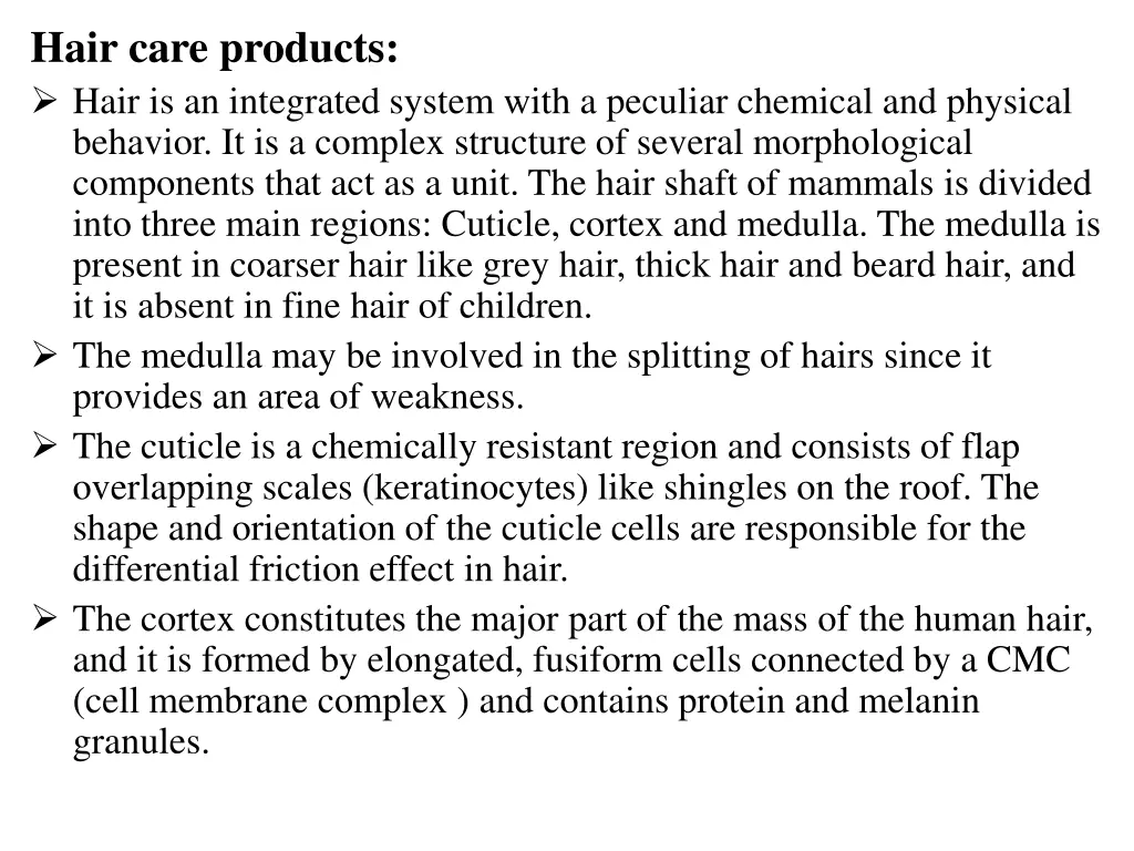 hair care products hair is an integrated system