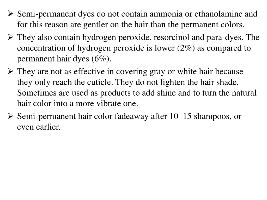 semi permanent dyes do not contain ammonia