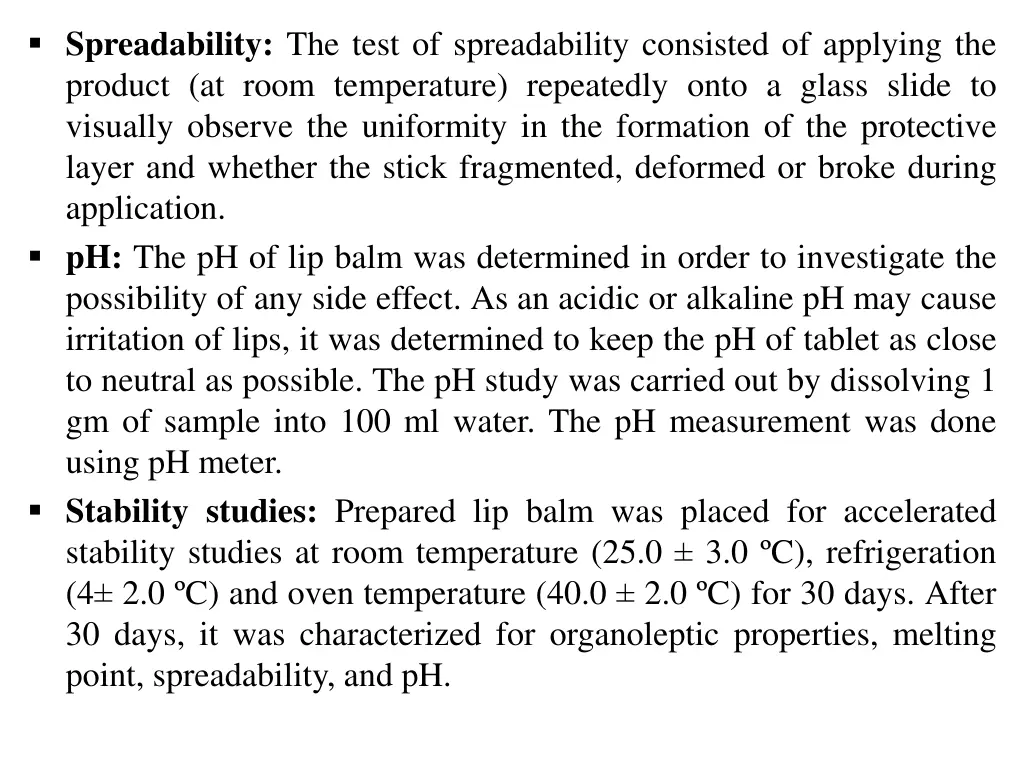 spreadability the test of spreadability consisted