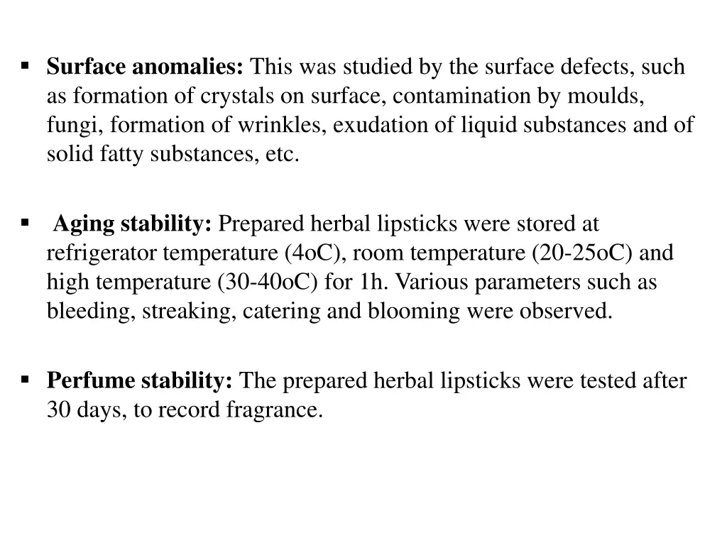 surface anomalies this was studied by the surface