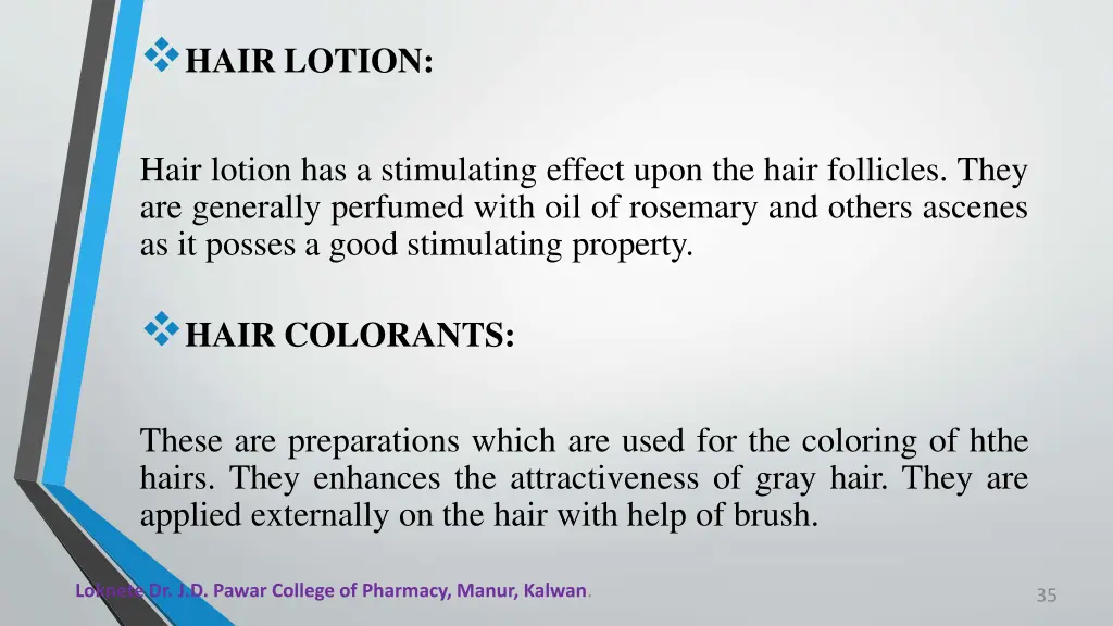 hair lotion