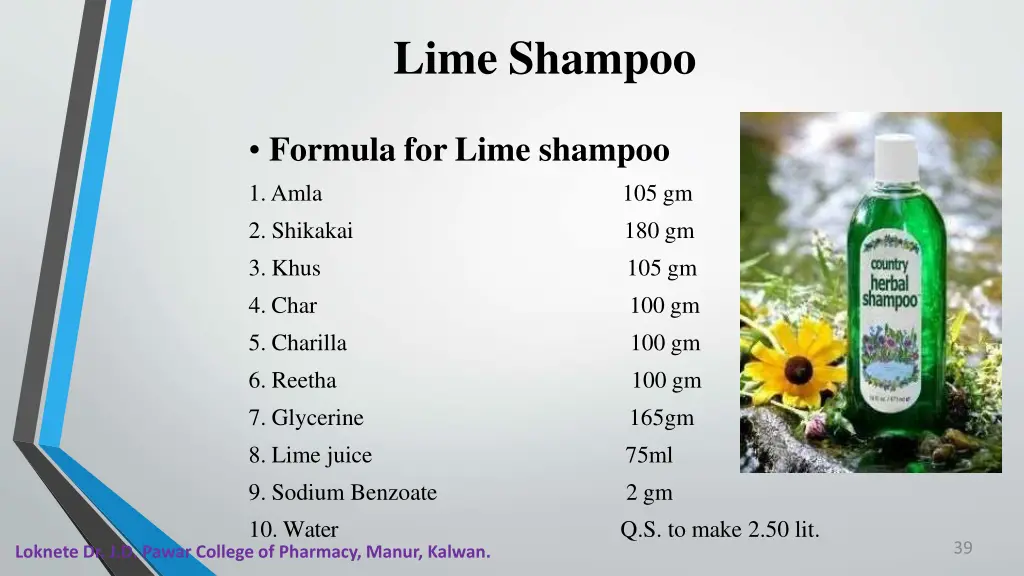 lime shampoo