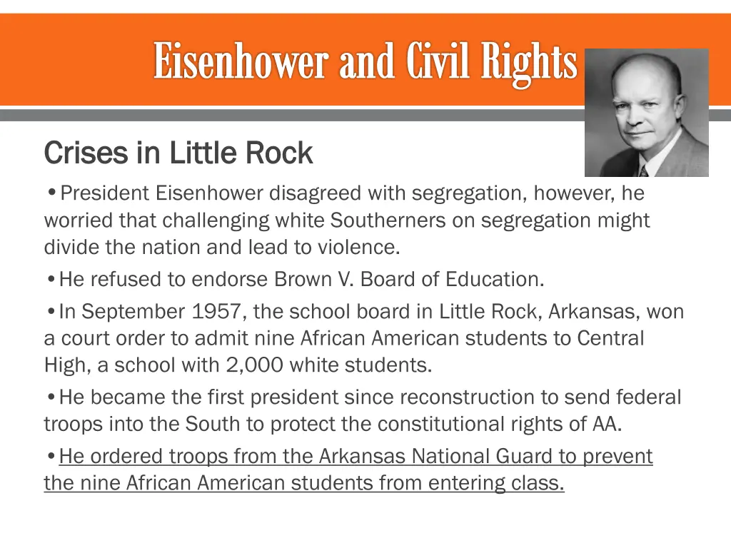 eisenhower and civil rights