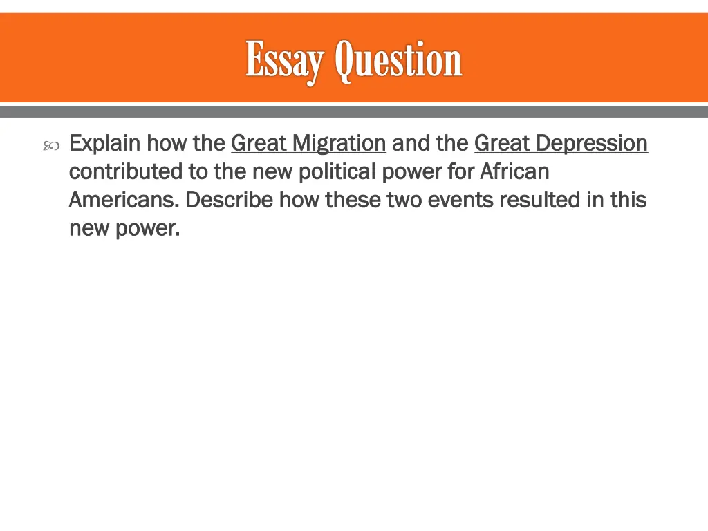 essay question