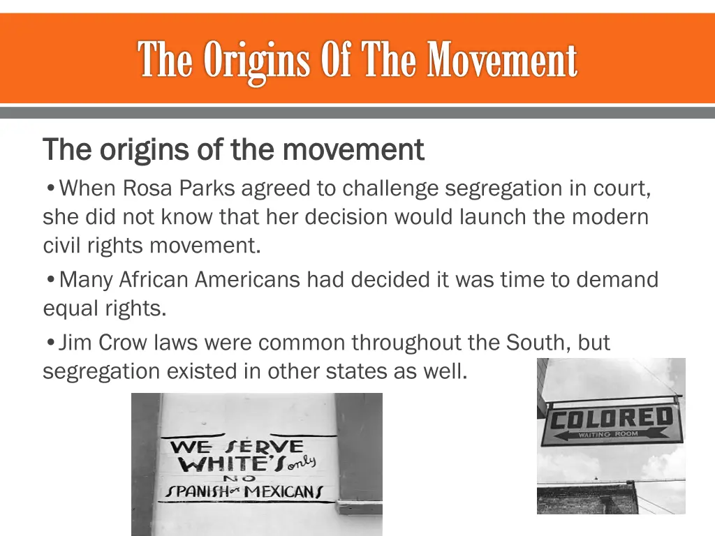 the origins of the movement