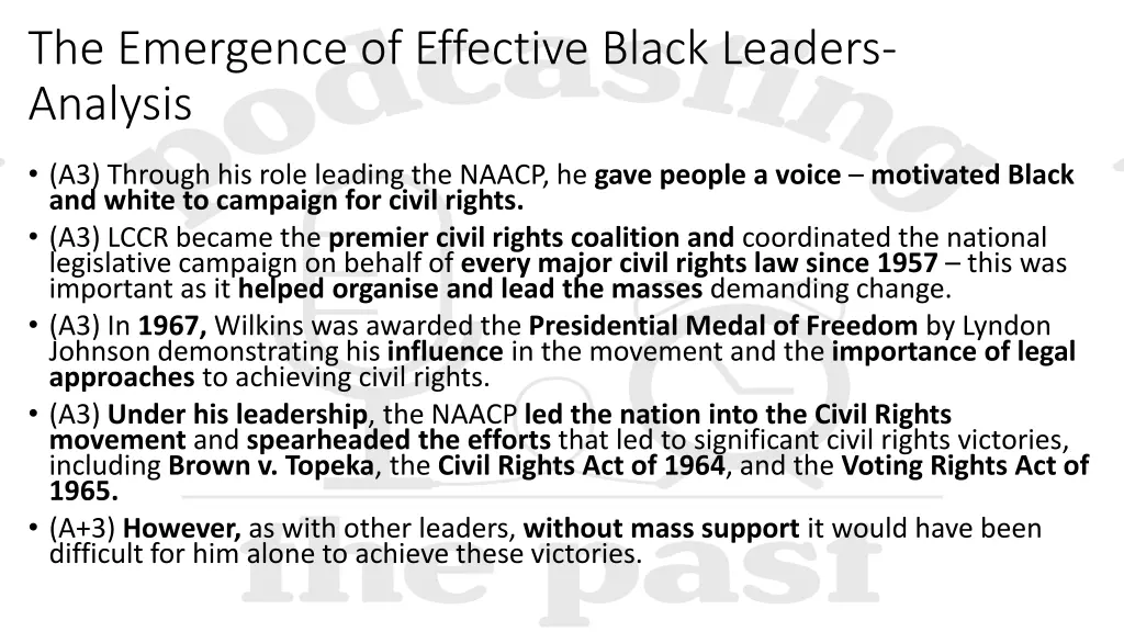 the emergence of effective black leaders analysis 2