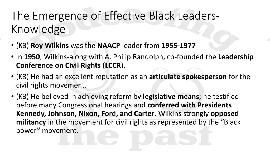 the emergence of effective black leaders knowledge 2