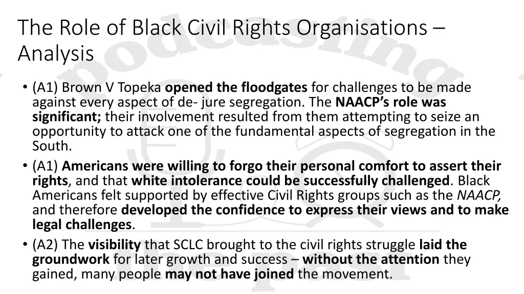 the role of black civil rights organisations 5